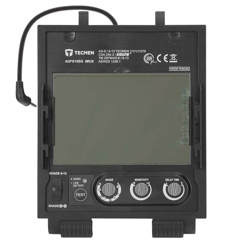 Auto-darkening filter (rear view) for Tecmen TM16 welding helmet.